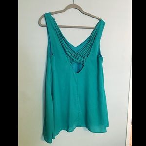 Aqua Torquoise Strappy Flowy Dress